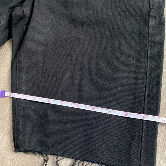 FRAME DENIM Men's L'Homme Cutoff Stretch Denim Black Shorts Raw Frayed Hem Sz 31 - Picture 3 of 9